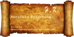 Herzfeld Krisztina névjegykártya